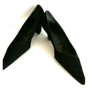 Black suede Robert Clergerie pumps